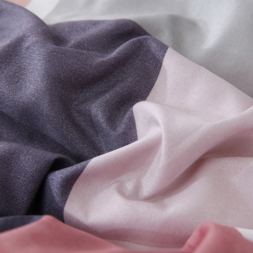 91家纺网 家纺一手货源 找家纺 子不语家纺2025新款跨境外贸 大版印花三件套亚马逊Temu速卖 通Shein沃尔玛专供 93粉棕几何