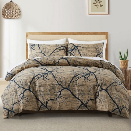 91家纺网 家纺一手货源 找家纺 （总）子不语家纺2025新款跨境外贸 大版印花三件套亚马逊Temu速卖 通Shein沃尔玛专供