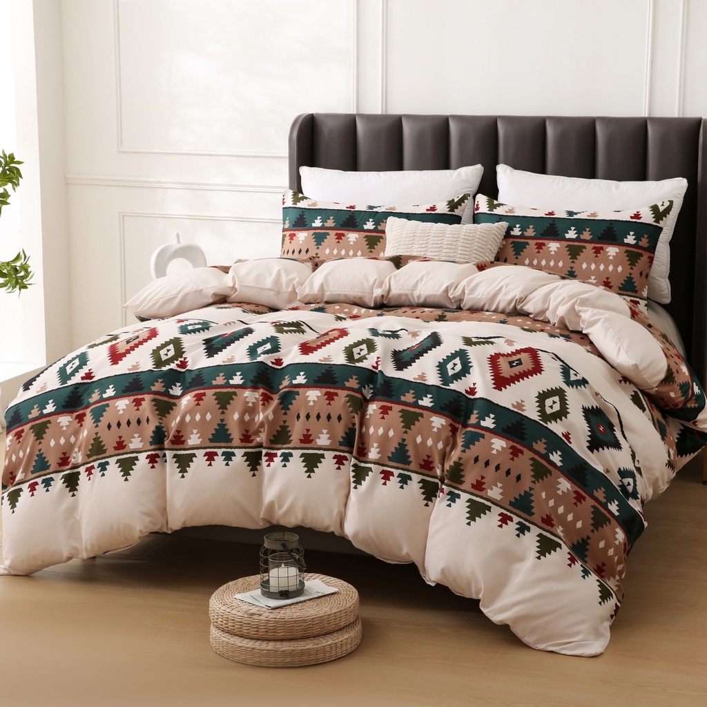 91家纺网 家纺一手货源 找家纺 子不语家纺2025新款跨境外贸 大版印花三件套亚马逊Temu速卖 通Shein沃尔玛专供 82部落