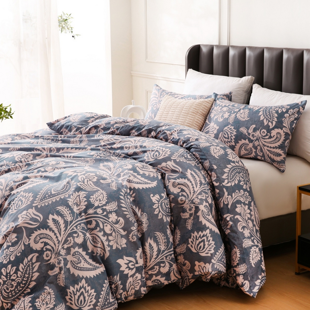 91家纺网 家纺一手货源 找家纺 子不语家纺2025新款跨境外贸 大版印花三件套亚马逊Temu速卖 通Shein沃尔玛专供 81欧式花卉