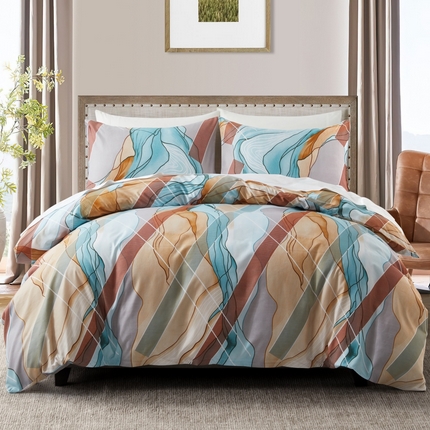 91家纺网 家纺一手货源 找家纺 子不语家纺2025新款跨境外贸 大版印花三件套亚马逊Temu速卖 通Shein沃尔玛专供 74莫兰迪