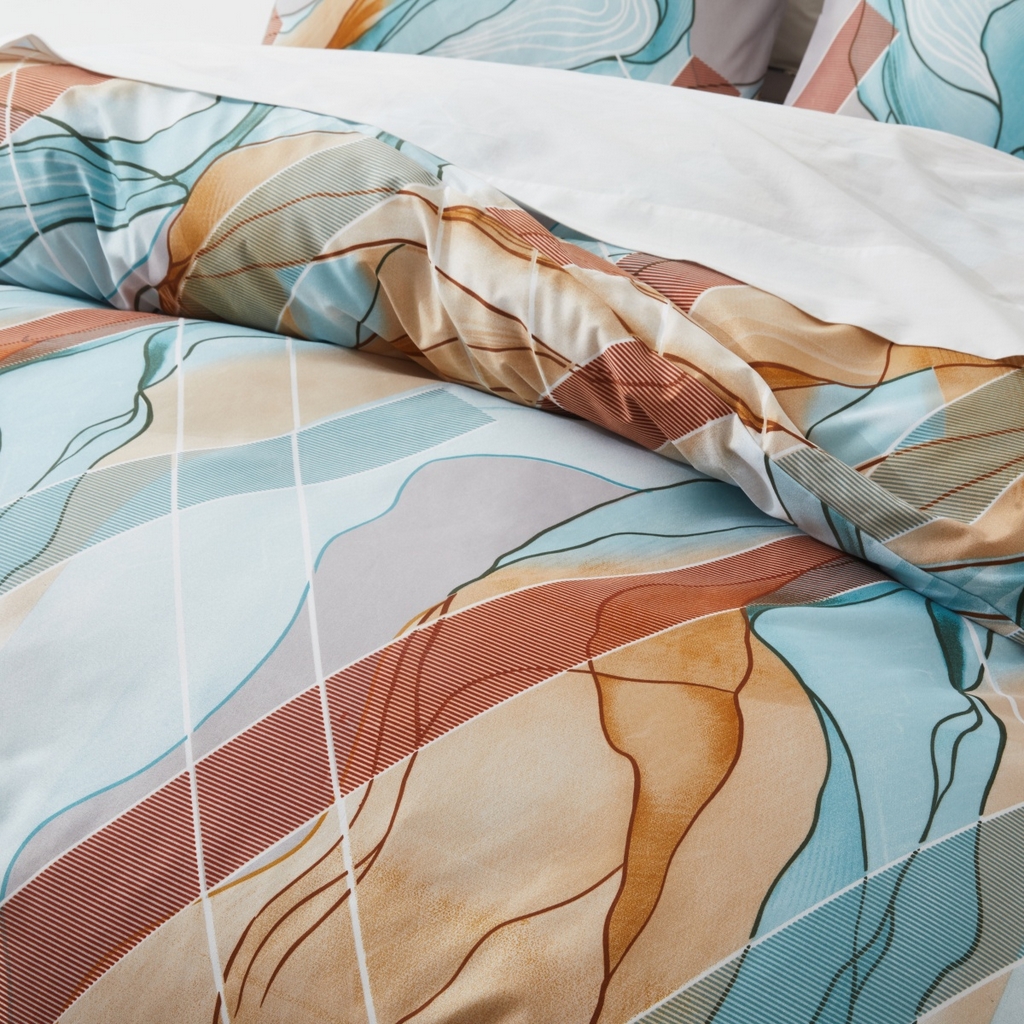 91家纺网 家纺一手货源 找家纺 子不语家纺2025新款跨境外贸 大版印花三件套亚马逊Temu速卖 通Shein沃尔玛专供 74莫兰迪