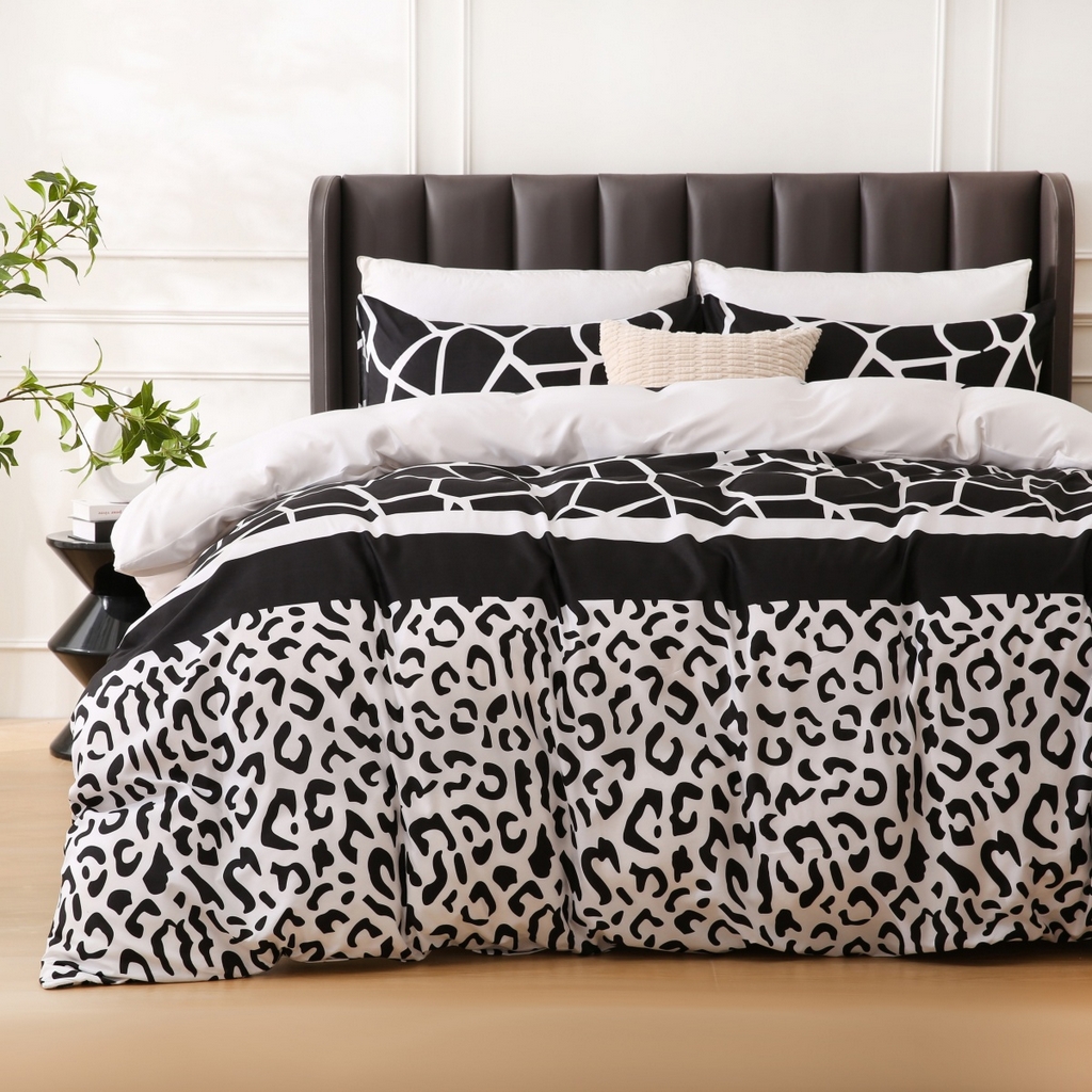 91家纺网 家纺一手货源 找家纺 子不语家纺2025新款跨境外贸 大版印花三件套亚马逊Temu速卖 通Shein沃尔玛专供 84长颈鹿斑马