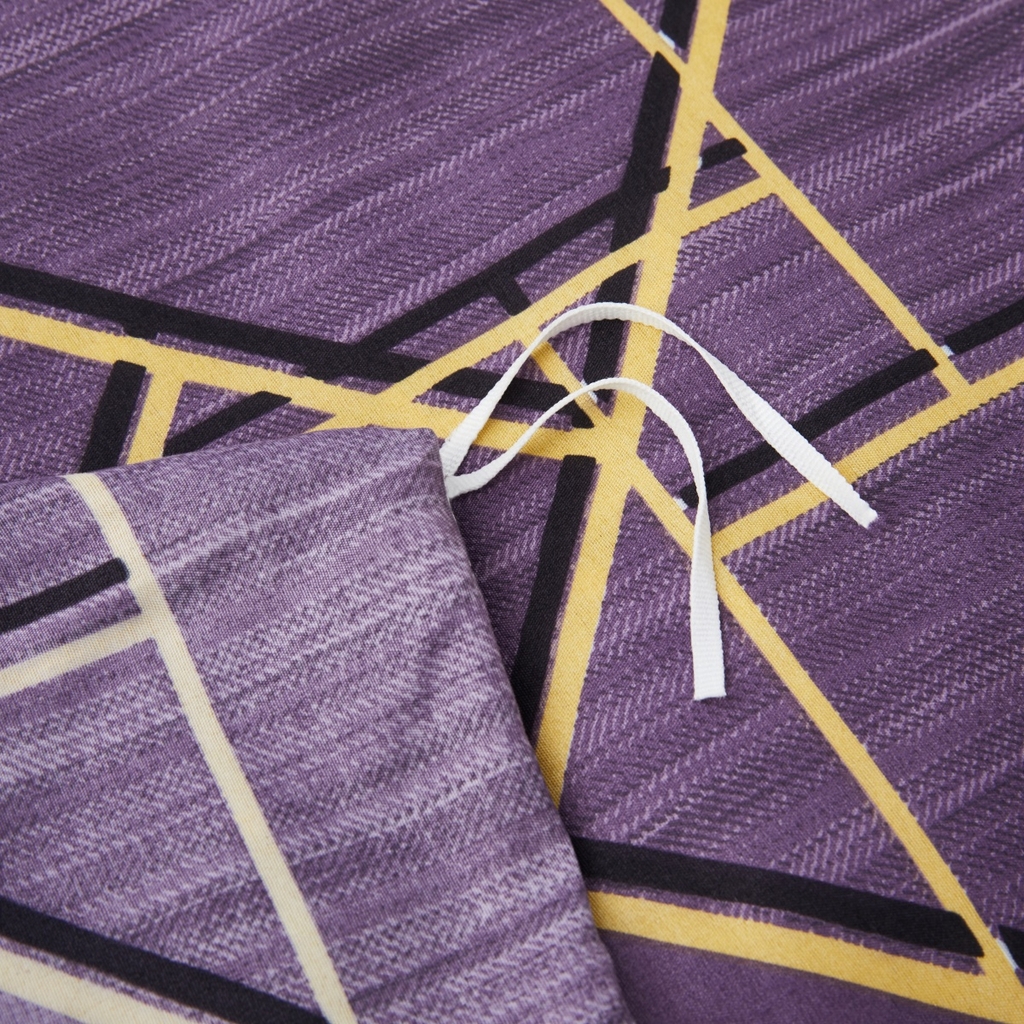 91家纺网 家纺一手货源 找家纺 子不语家纺2025新款跨境外贸 大版印花三件套亚马逊Temu速卖 通Shein沃尔玛专供 71几何图形紫