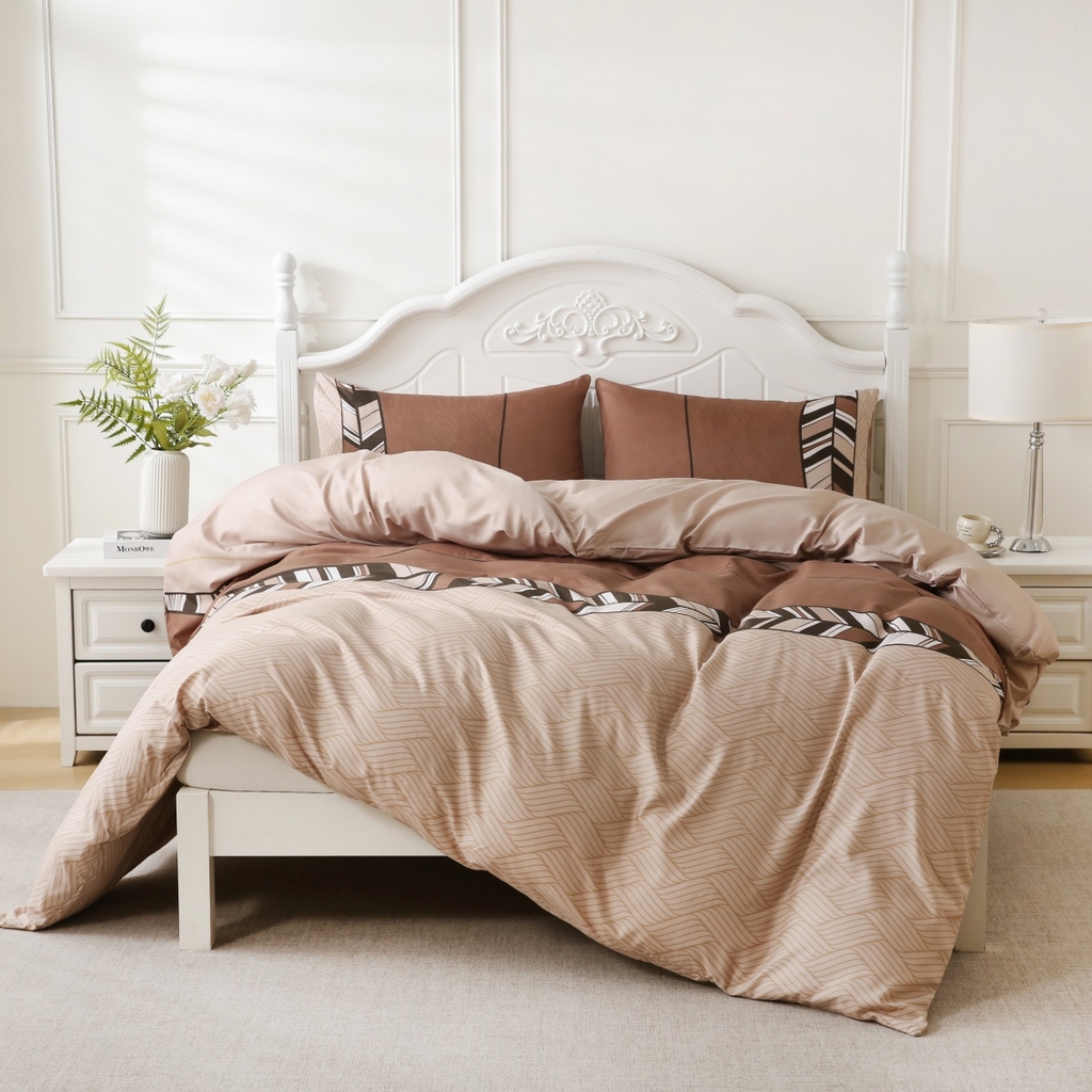 91家纺网 家纺一手货源 找家纺 子不语家纺2025新款跨境外贸 大版印花三件套亚马逊Temu速卖 通Shein沃尔玛专供 88条纹简约