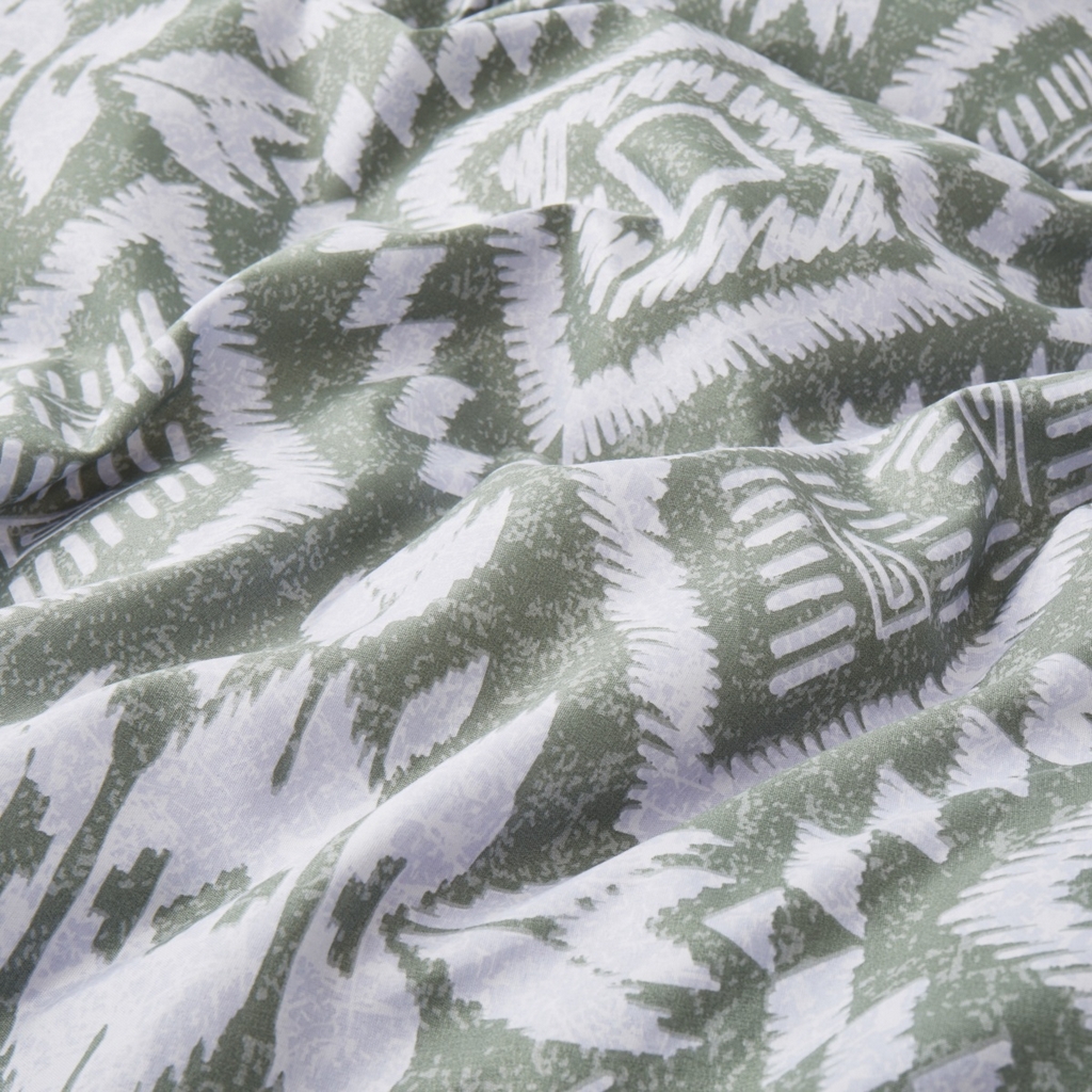 91家纺网 家纺一手货源 找家纺 子不语家纺2025新款跨境外贸 大版印花三件套亚马逊Temu速卖 通Shein沃尔玛专供 73绿色图形