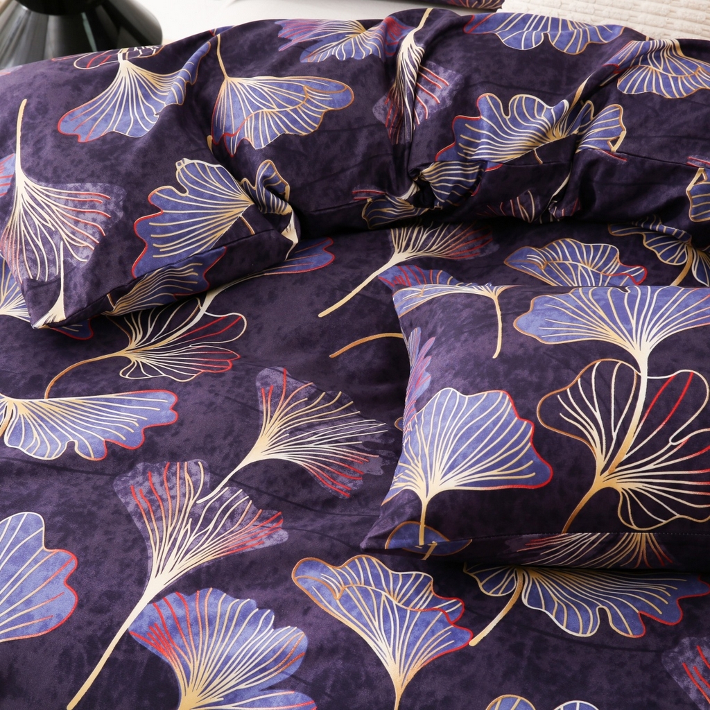 91家纺网 家纺一手货源 找家纺 子不语家纺2025新款跨境外贸 大版印花三件套亚马逊Temu速卖 通Shein沃尔玛专供 85杏叶