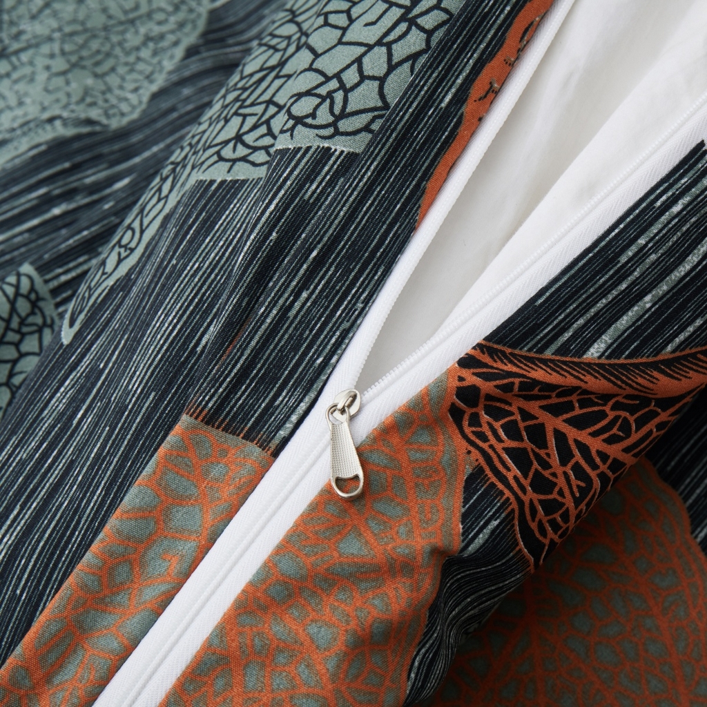 91家纺网 家纺一手货源 找家纺 子不语家纺2025新款跨境外贸 大版印花三件套亚马逊Temu速卖 通Shein沃尔玛专供 108落叶纹