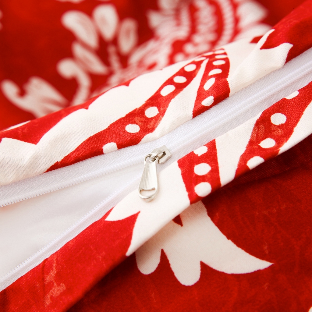 91家纺网 家纺一手货源 找家纺 子不语家纺2025新款跨境外贸 大版印花三件套亚马逊Temu速卖 通Shein沃尔玛专供 86红色花卉