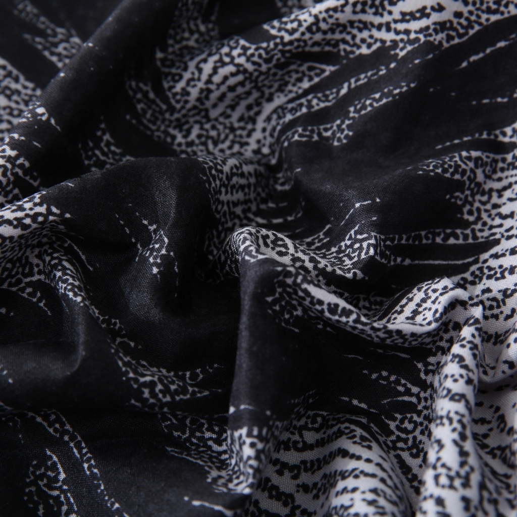 91家纺网 家纺一手货源 找家纺 子不语家纺2025新款跨境外贸 大版印花三件套亚马逊Temu速卖 通Shein沃尔玛专供 98黑纹理