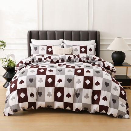 91家纺网 家纺一手货源 找家纺 子不语家纺2025新款跨境外贸 大版印花三件套亚马逊Temu速卖 通Shein沃尔玛专供 87扑克