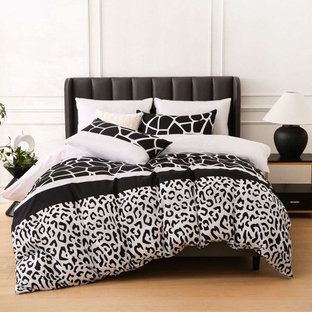 91家纺网 家纺一手货源 找家纺 子不语家纺2025新款跨境外贸 大版印花三件套亚马逊Temu速卖 通Shein沃尔玛专供 84长颈鹿斑马