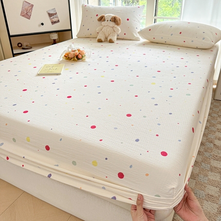 曼陀罗 2025春夏新款床笠单床笠 幻彩波点