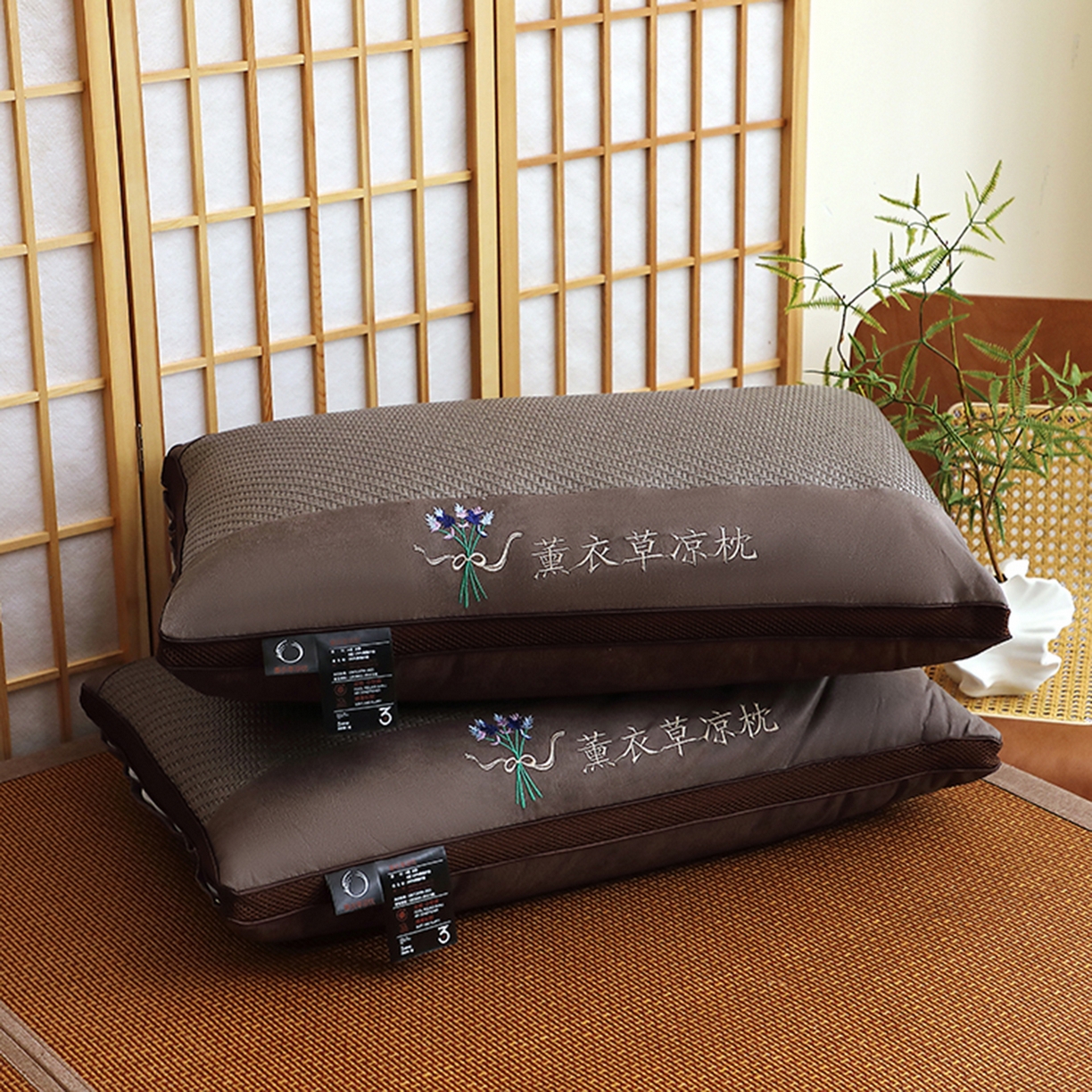 91家纺网 家纺一手货源 找家纺 （总）佳尚枕芯 2025新款夏凉藤席枕芯凉席枕薰衣草夏凉枕头枕芯