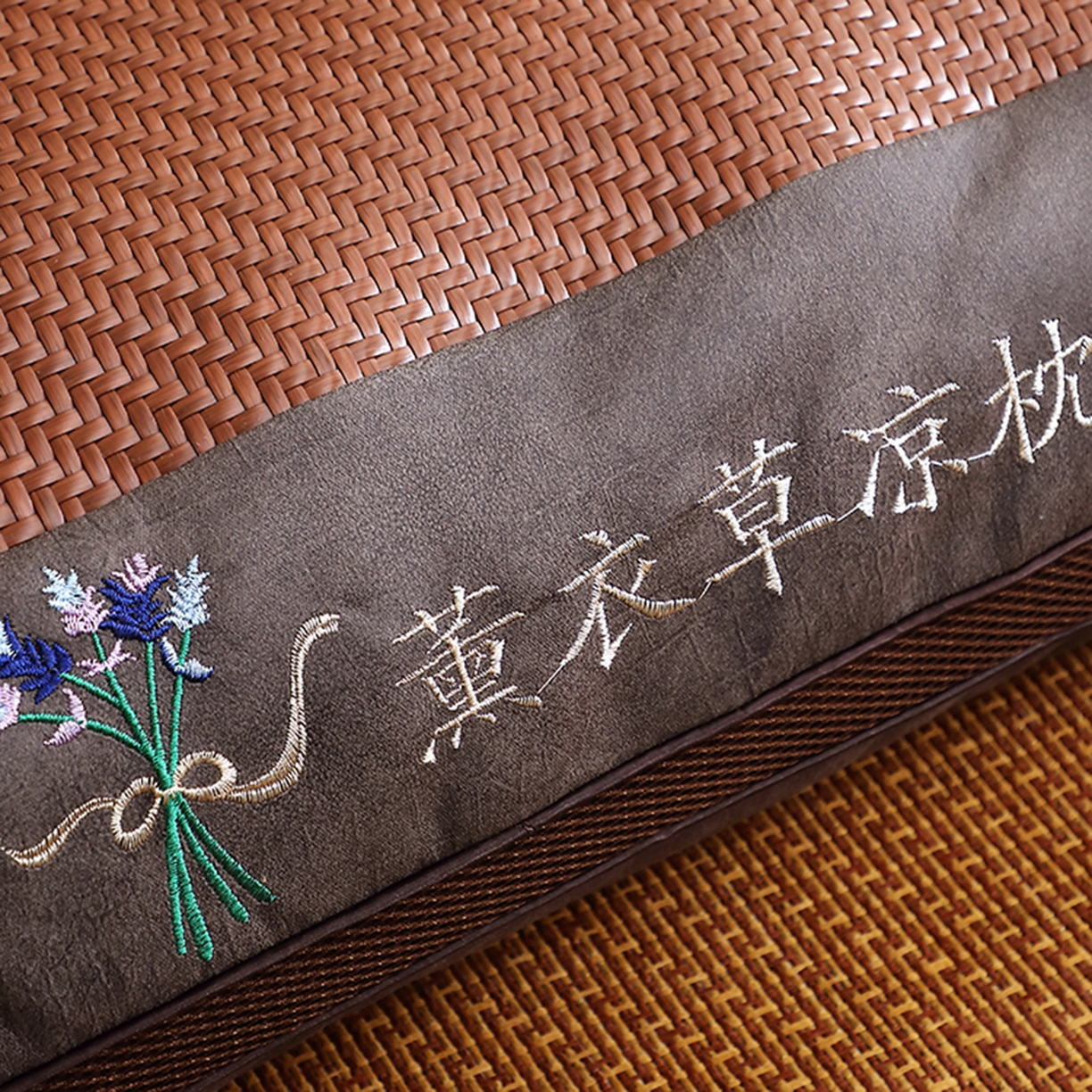 91家纺网 家纺一手货源 找家纺 佳尚枕芯 2025新款夏凉藤席枕芯凉席枕薰衣草夏凉枕头枕芯 薰衣草夏凉枕-棕色 48*74高枕900克-高度14厘米