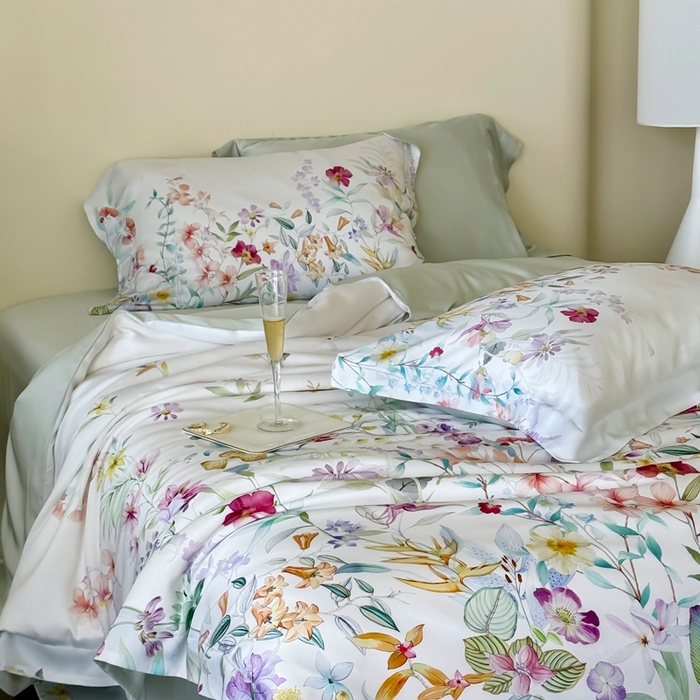 91家纺网 家纺一手货源 找家纺 （总）馨蕊家居 2025新款80SLF奥地利兰精天丝夏被四件套-知否系列