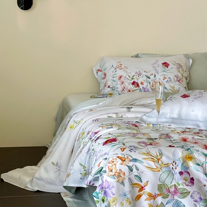 91家纺网 家纺一手货源 找家纺 （总）馨蕊家居 2025新款80SLF奥地利兰精天丝夏被四件套-知否系列