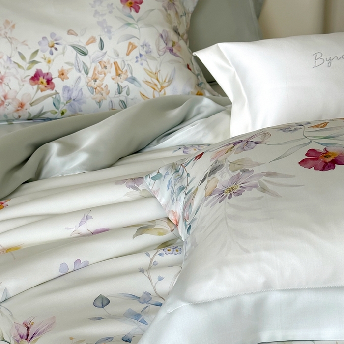 91家纺网 家纺一手货源 找家纺 馨蕊家居 2025新款80SLF奥地利兰精天丝夏被四件套-知否系列 知否-月光白