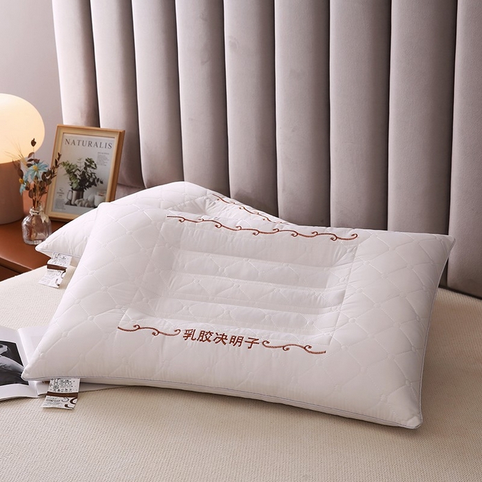 91家纺网 家纺一手货源 找家纺 （总）佳尚枕芯 2025新款压光磨毛决明子乳胶枕枕头枕芯