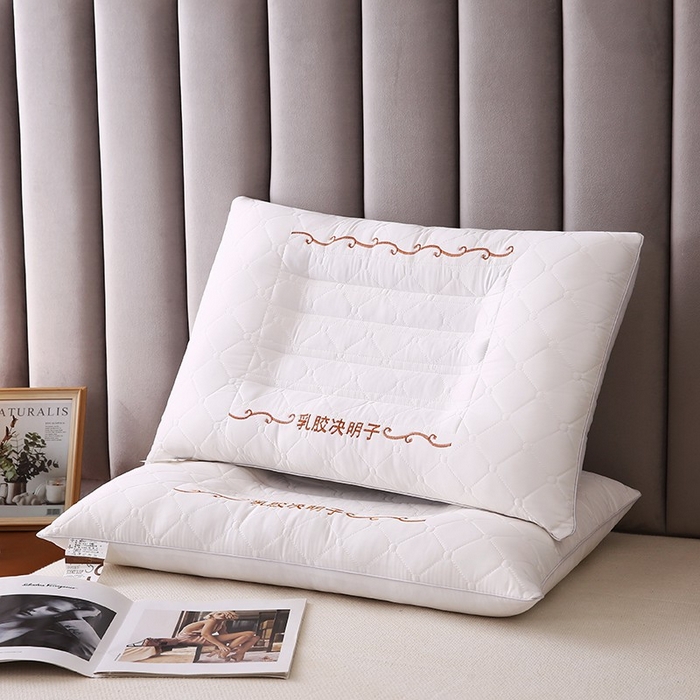 91家纺网 家纺一手货源 找家纺 佳尚枕芯 2025新款压光磨毛决明子乳胶枕枕头枕芯 白色 48x74cm/只 中枕