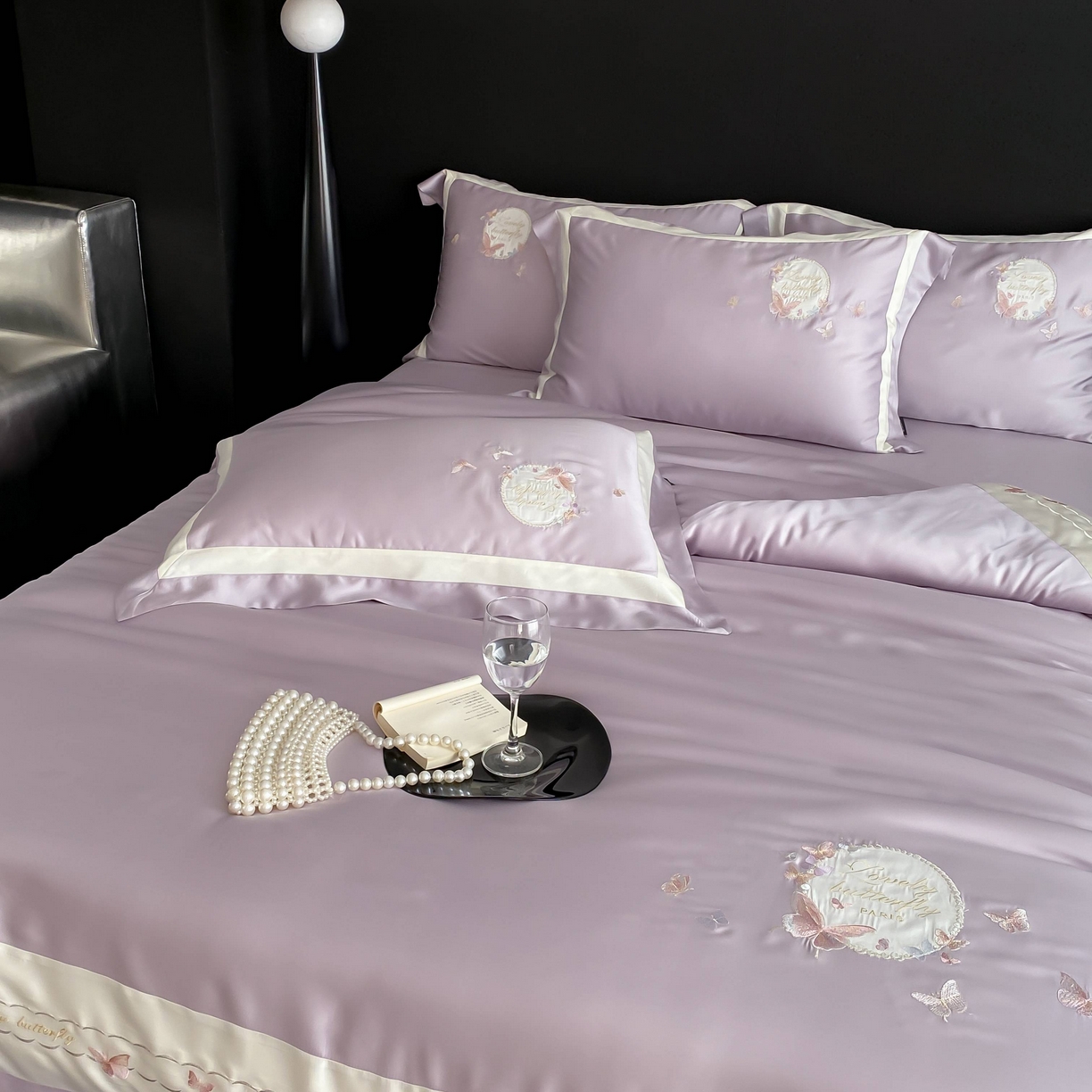 91家纺网 家纺一手货源 找家纺 （总）馨蕊家居 2025新款80SLF奥地利兰精天丝四件套-芳华