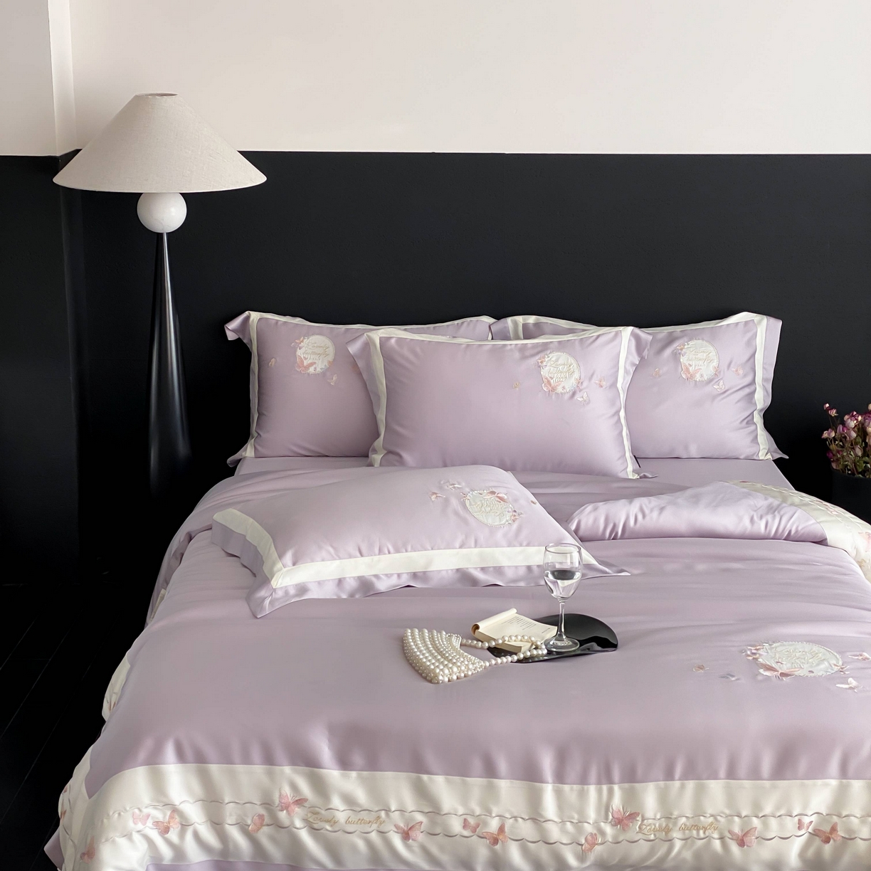 91家纺网 家纺一手货源 找家纺 （总）馨蕊家居 2025新款80SLF奥地利兰精天丝四件套-芳华