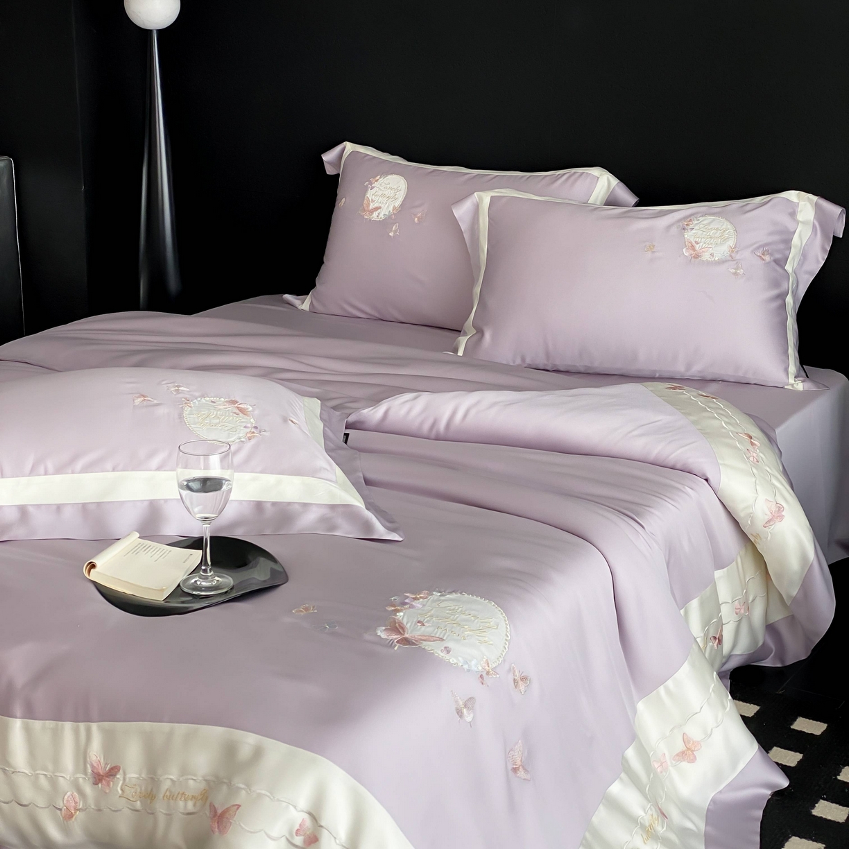 91家纺网 家纺一手货源 找家纺 （总）馨蕊家居 2025新款80SLF奥地利兰精天丝四件套-芳华