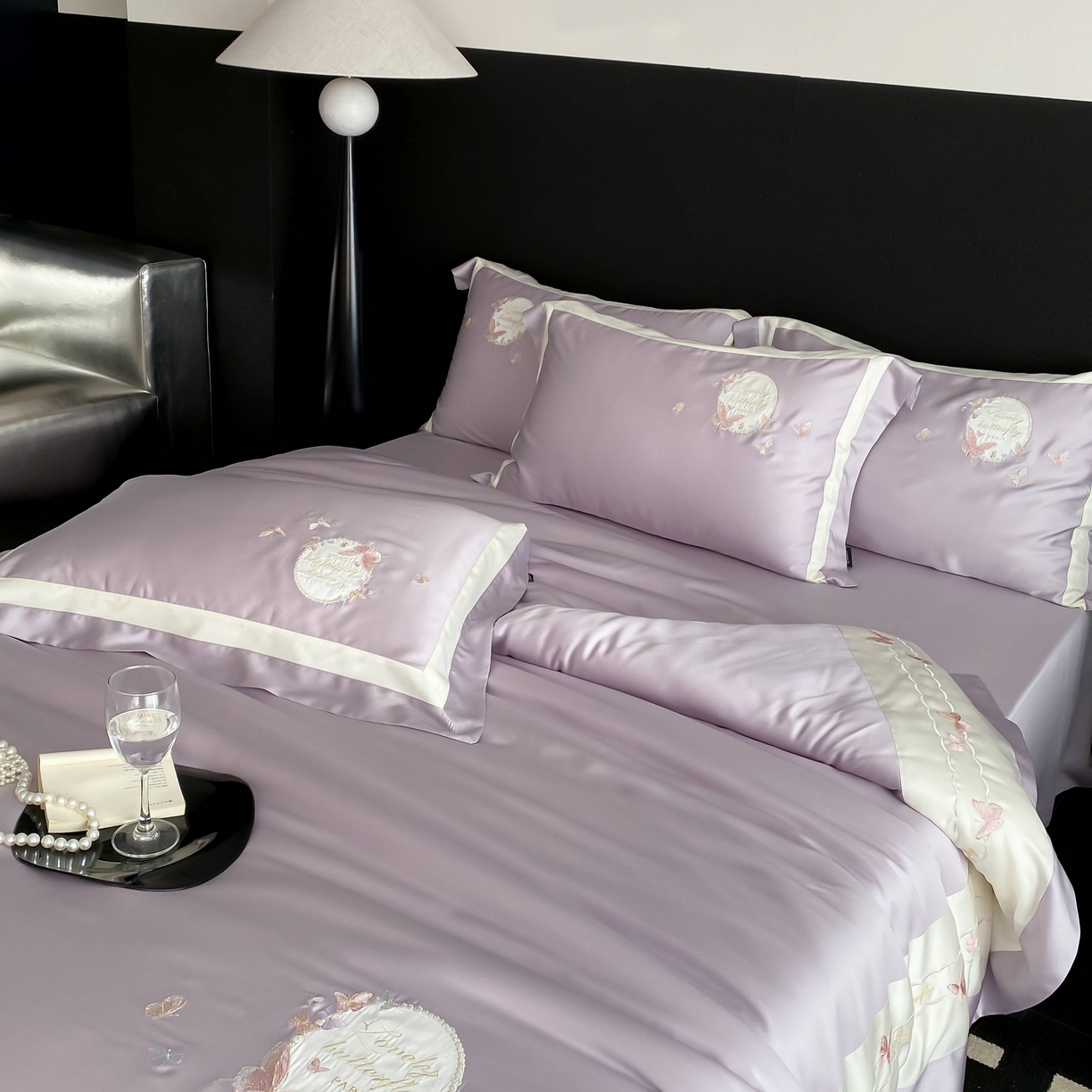 91家纺网 家纺一手货源 找家纺 （总）馨蕊家居 2025新款80SLF奥地利兰精天丝四件套-芳华