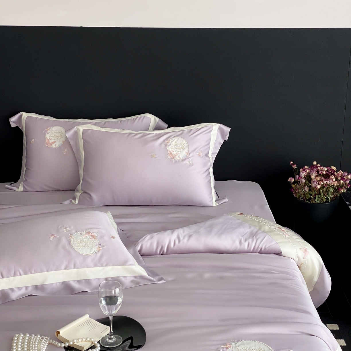 91家纺网 家纺一手货源 找家纺 （总）馨蕊家居 2025新款80SLF奥地利兰精天丝四件套-芳华