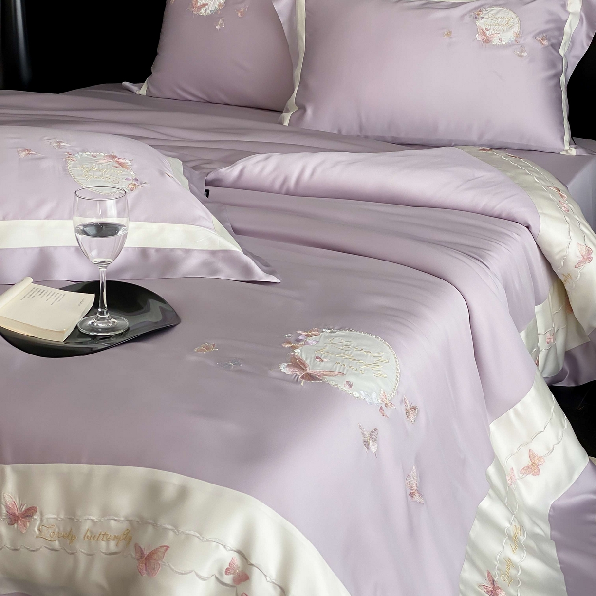 91家纺网 家纺一手货源 找家纺 （总）馨蕊家居 2025新款80SLF奥地利兰精天丝四件套-芳华