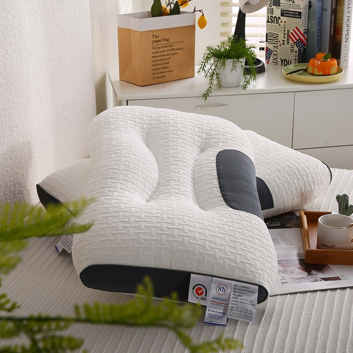 91家纺网 家纺一手货源 找家纺 （总）佳尚枕芯 2025新款针织棉枕头枕芯SPA护颈枕3D双拼针织棉护颈枕