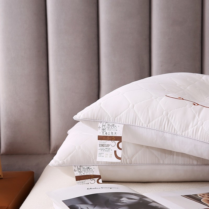 91家纺网 家纺一手货源 找家纺 佳尚枕芯 2025新款压光磨毛决明子乳胶枕枕头枕芯 白色 48x74cm/只 高枕