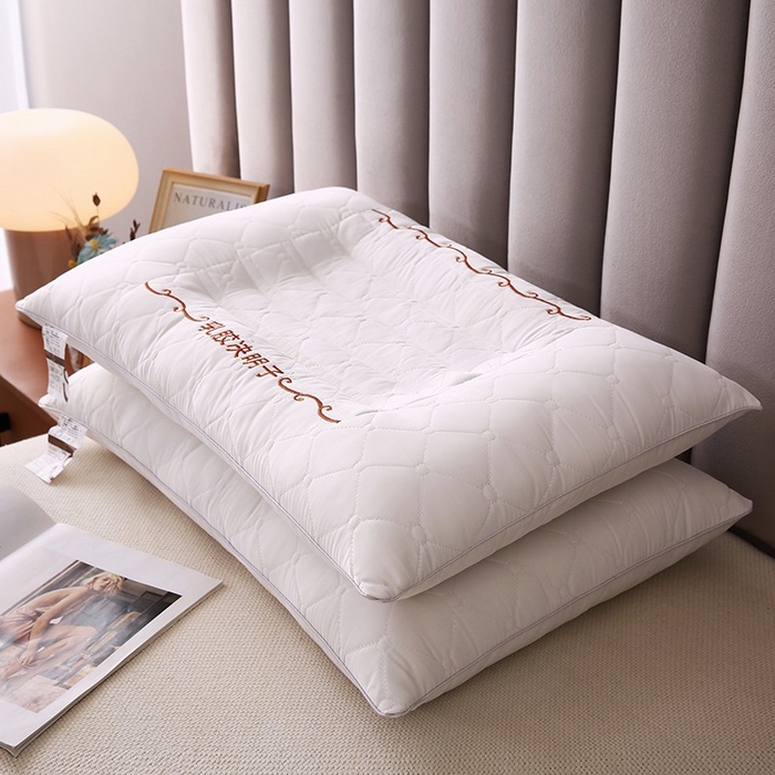 91家纺网 家纺一手货源 找家纺 佳尚枕芯 2025新款压光磨毛决明子乳胶枕枕头枕芯 白色 48x74cm/只 高枕