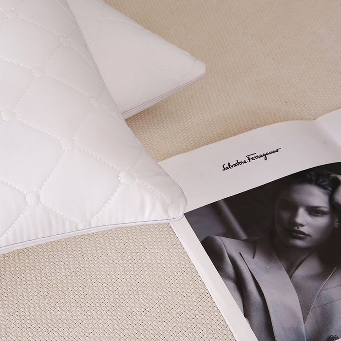 91家纺网 家纺一手货源 找家纺 佳尚枕芯 2025新款压光磨毛决明子乳胶枕枕头枕芯 白色 48x74cm/只 高枕