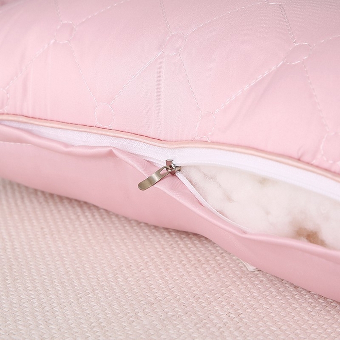 91家纺网 家纺一手货源 找家纺 佳尚枕芯 2025新款压光磨毛决明子乳胶枕枕头枕芯 粉色 48x74cm/只 中枕