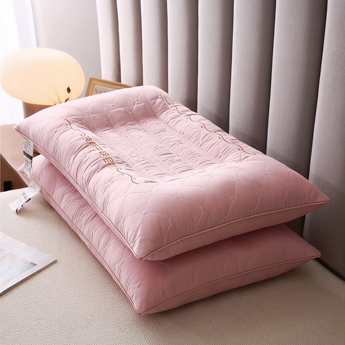 91家纺网 家纺一手货源 找家纺 佳尚枕芯 2025新款压光磨毛决明子乳胶枕枕头枕芯 粉色 48x74cm/只 高枕