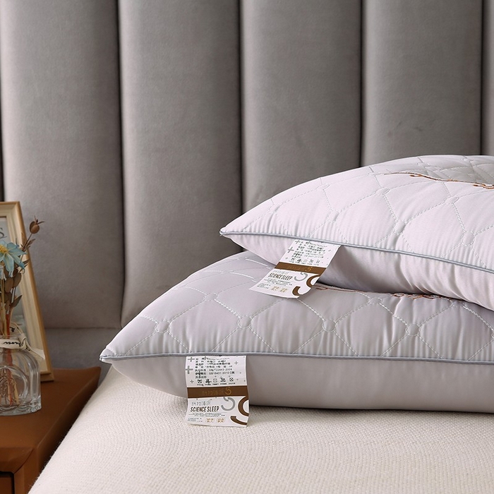 91家纺网 家纺一手货源 找家纺 佳尚枕芯 2025新款压光磨毛决明子乳胶枕枕头枕芯 灰色 48x74cm/只 低枕