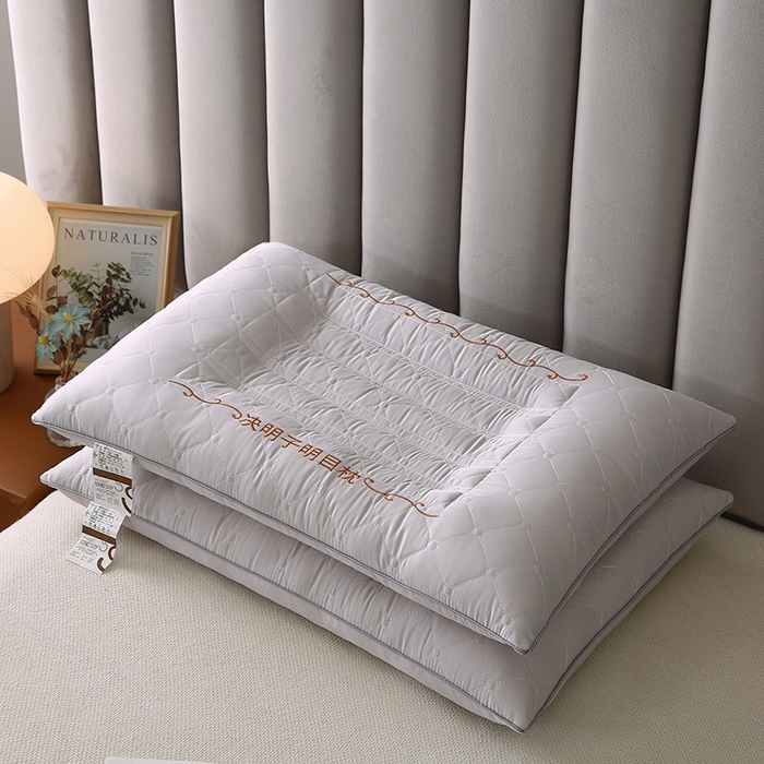 91家纺网 家纺一手货源 找家纺 佳尚枕芯 2025新款压光磨毛决明子乳胶枕枕头枕芯 灰色 48x74cm/只 中枕