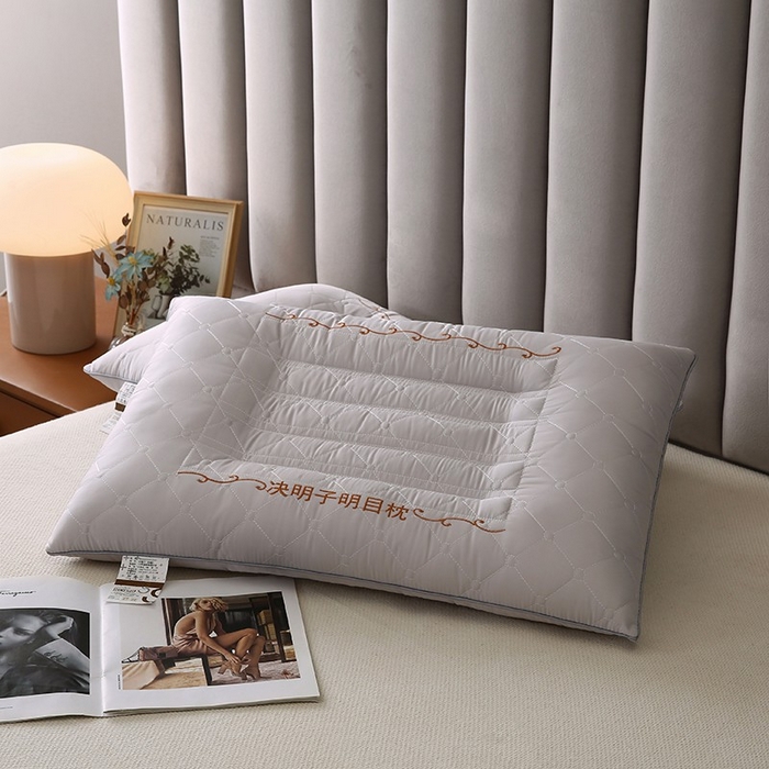 91家纺网 家纺一手货源 找家纺 佳尚枕芯 2025新款压光磨毛决明子乳胶枕枕头枕芯 灰色 48x74cm/只 高枕