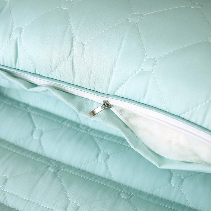 91家纺网 家纺一手货源 找家纺 佳尚枕芯 2025新款压光磨毛决明子乳胶枕枕头枕芯 绿色 48x74cm/只 低枕