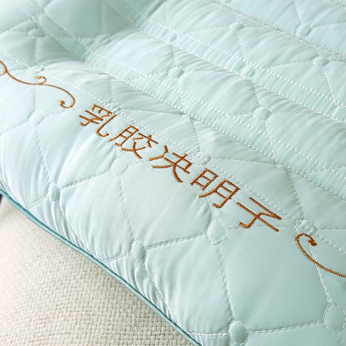 91家纺网 家纺一手货源 找家纺 佳尚枕芯 2025新款压光磨毛决明子乳胶枕枕头枕芯 绿色 48x74cm/只 中枕