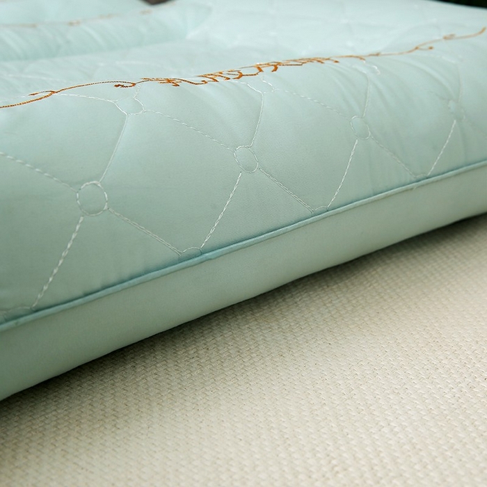 91家纺网 家纺一手货源 找家纺 佳尚枕芯 2025新款压光磨毛决明子乳胶枕枕头枕芯 绿色 48x74cm/只 高枕