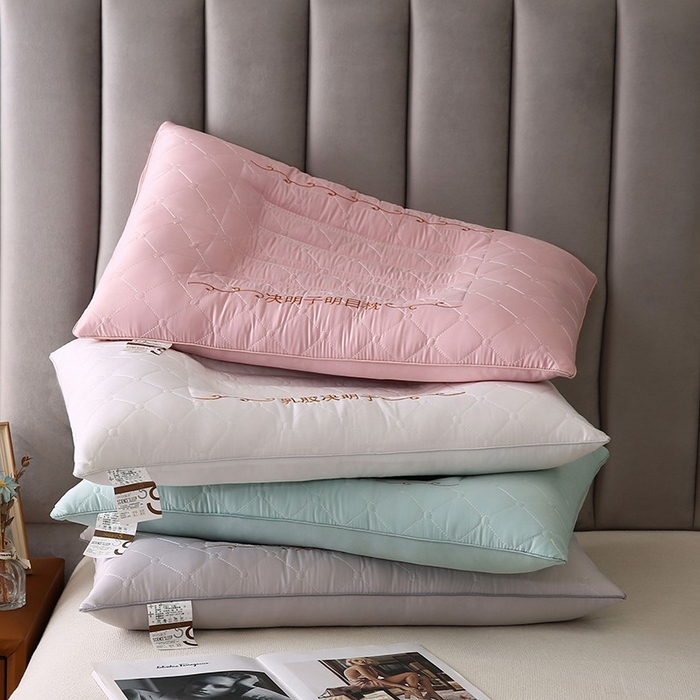 91家纺网 家纺一手货源 找家纺 佳尚枕芯 2025新款压光磨毛决明子乳胶枕枕头枕芯 组合图 48x74cm/只 中枕