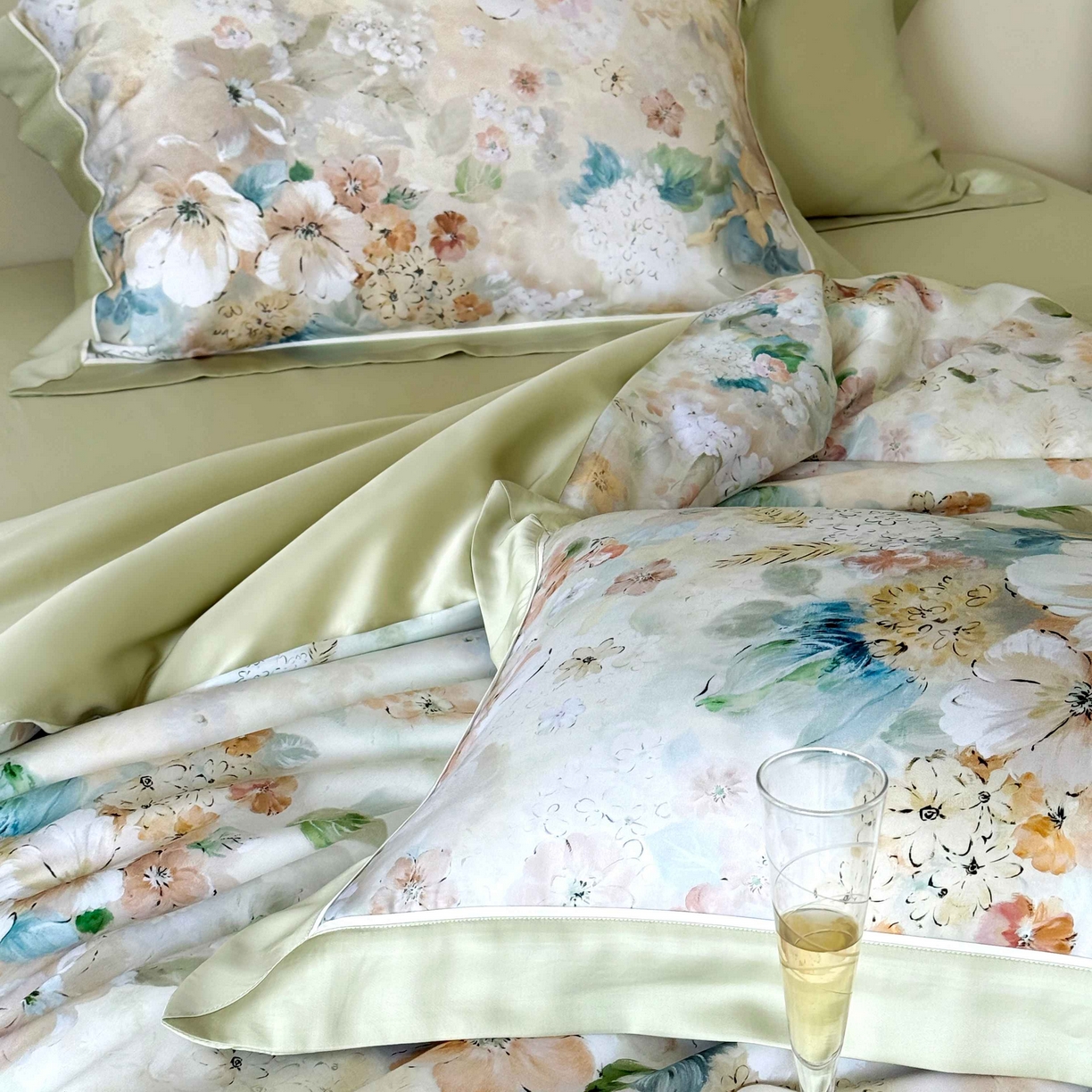 91家纺网 家纺一手货源 找家纺 （总）馨蕊家居 2025新款80SLF奥地利兰精天丝夏被四件套-朵美