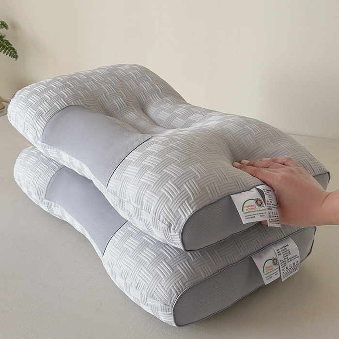 91家纺网 家纺一手货源 找家纺 佳尚枕芯 2025新款枕芯云感华夫格按摩SPA枕头跨境爆款枕芯家用枕头枕芯 华夫格按摩枕-灰色 48x74cm/只 低枕