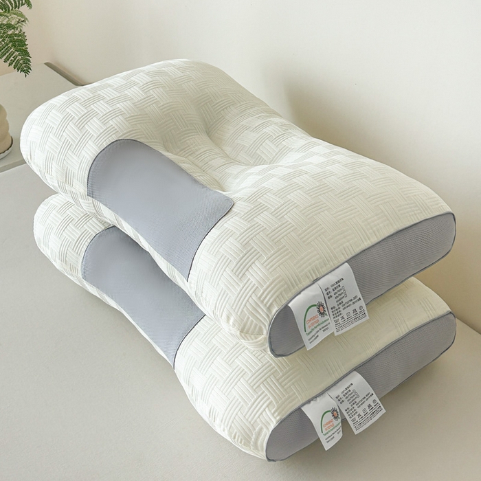 佳尚枕芯 2025新款枕芯云感华夫格按摩SPA枕头跨境爆款枕芯家用枕头枕芯 华夫格按摩枕-米色 48x74cm/只 低枕