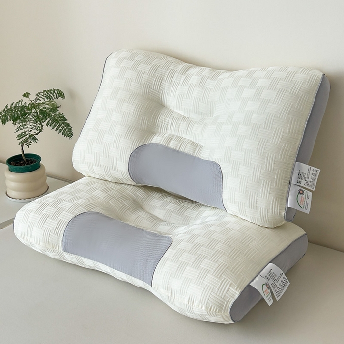 91家纺网 家纺一手货源 找家纺 佳尚枕芯 2025新款枕芯云感华夫格按摩SPA枕头跨境爆款枕芯家用枕头枕芯 华夫格按摩枕-米色 48x74cm/只 中枕