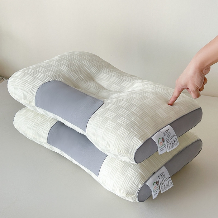 91家纺网 家纺一手货源 找家纺 佳尚枕芯 2025新款枕芯云感华夫格按摩SPA枕头跨境爆款枕芯家用枕头枕芯 华夫格按摩枕-米色 48x74cm/只 高枕