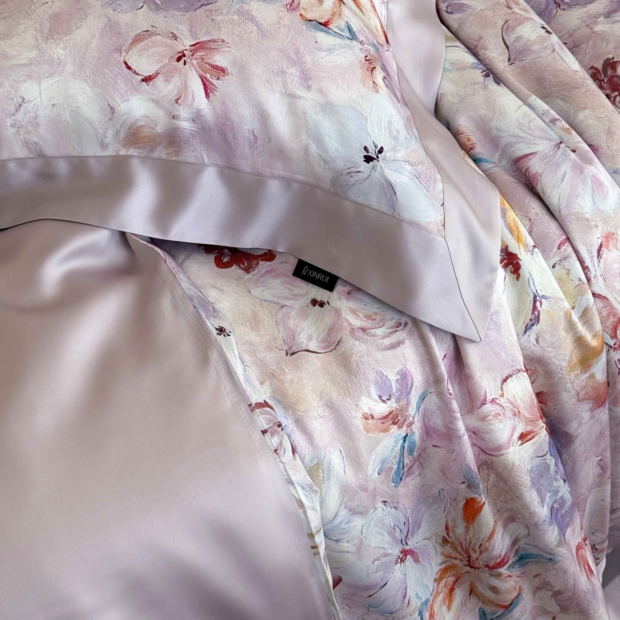 91家纺网 家纺一手货源 找家纺 （总）馨蕊家居 2025新款春夏新品天丝印花80SLF奥地利兰精天丝夏被四件套-告白