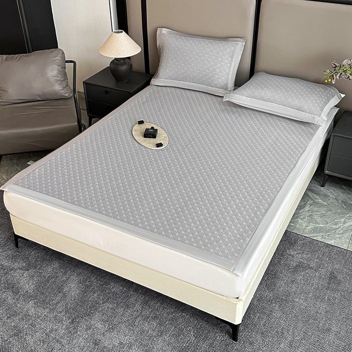 91家纺网 家纺一手货源 找家纺 紫碧螺2025新款冰丝复合加厚软床垫 银灰色